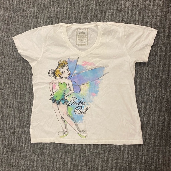 Disney Tops - Disney Tinker Bell size XL V-neck t-shirt